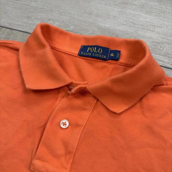 Polo Ralph Lauren Ombre Polo Shirt Orange to White Gradient Men Size XL Tie Dye - Picture 2 of 7